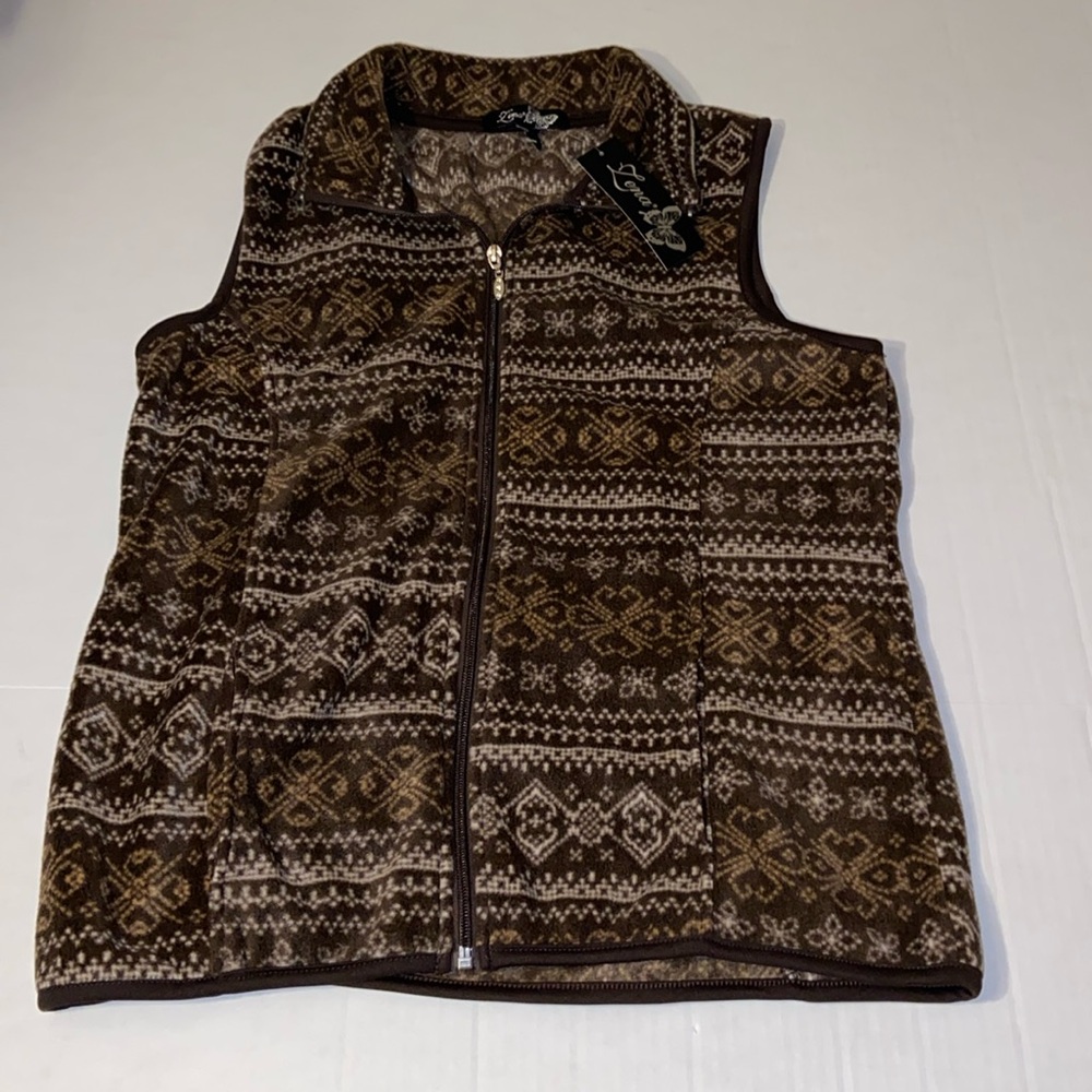 Lena Women’s Size Medium New Fleece Full Zip Vest